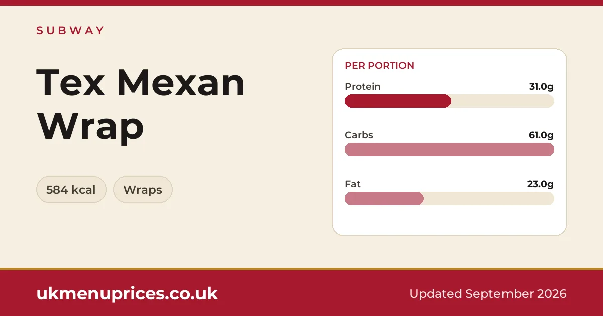 Subway Tex Mexan Wrap