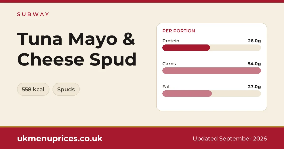 Subway Tuna Mayo & Cheese Spud