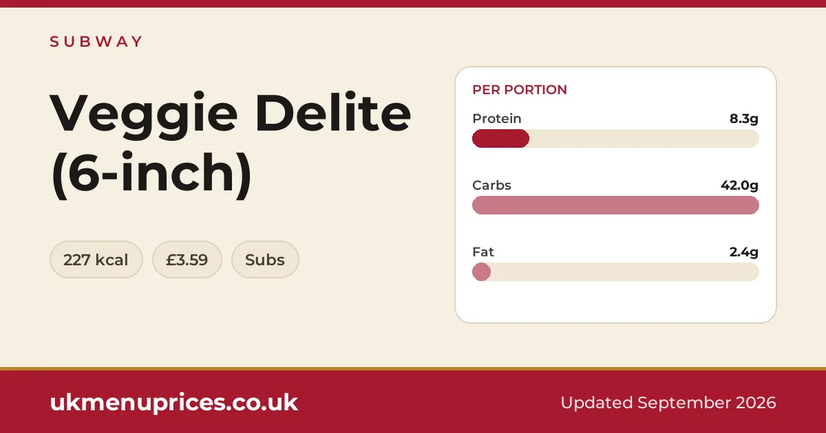 Subway Veggie Delite (6-inch)