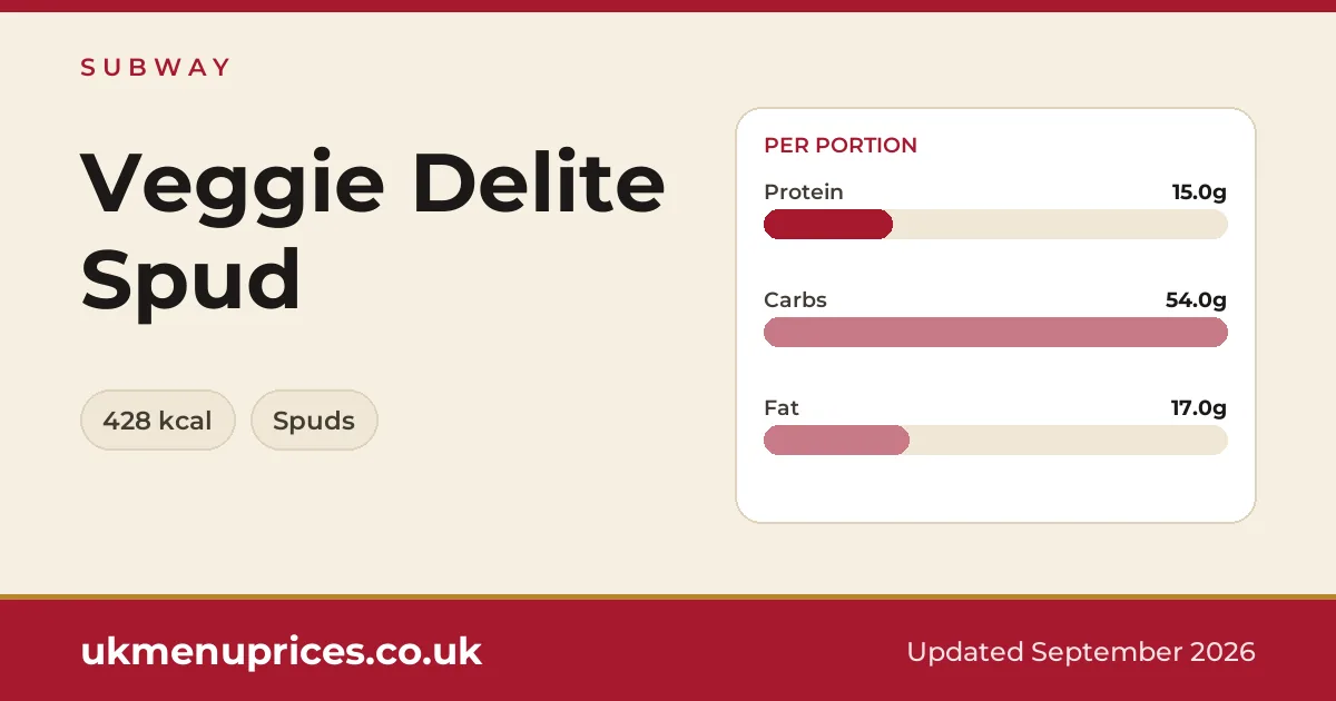 Subway Veggie Delite Spud