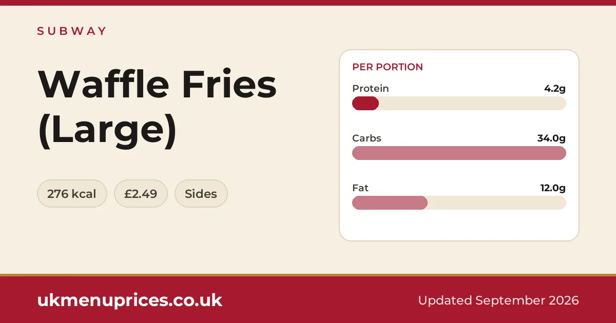 Subway Waffle Fries (Large)