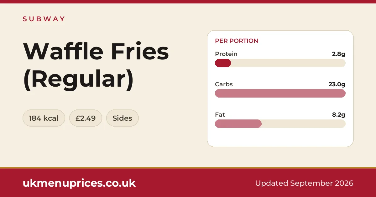 Subway Waffle Fries (Regular)