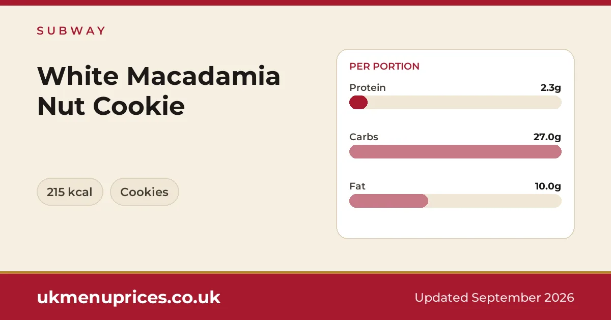 Subway White Macadamia Nut Cookie