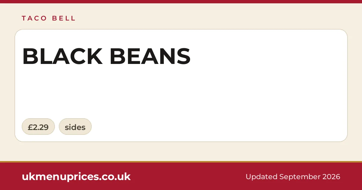 Taco Bell BLACK BEANS