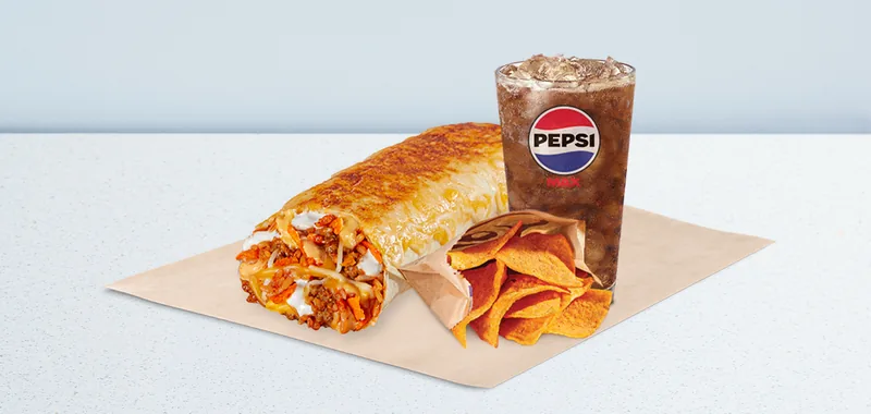 GRILLED CHEESE VOLCANO BURRITO MEAL at Taco Bell