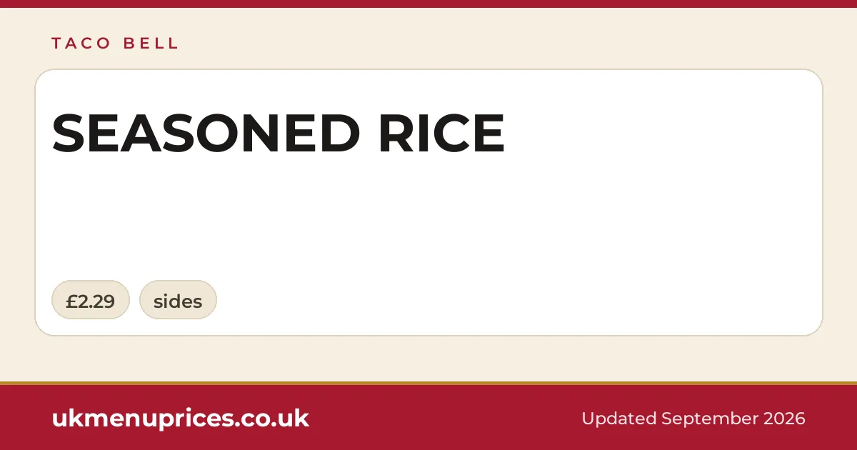 Taco Bell SEASONED RICE