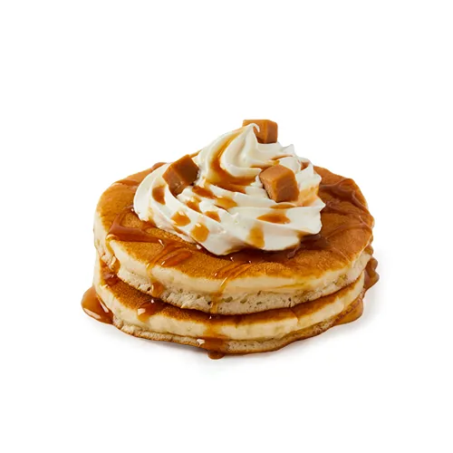 Maple Syrup, Caramel and Fudge Pancakes at Tim Hortons