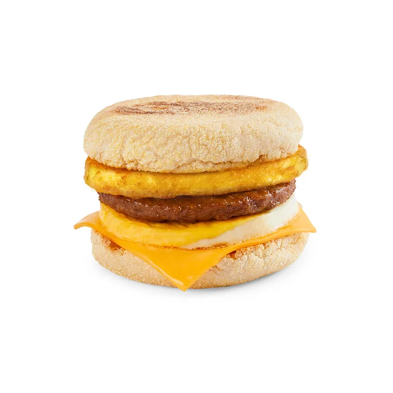 Sausage & Egg with Cheese Muffin Stack at Tim Hortons