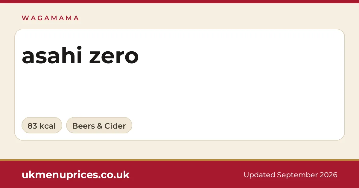 Wagamama asahi zero