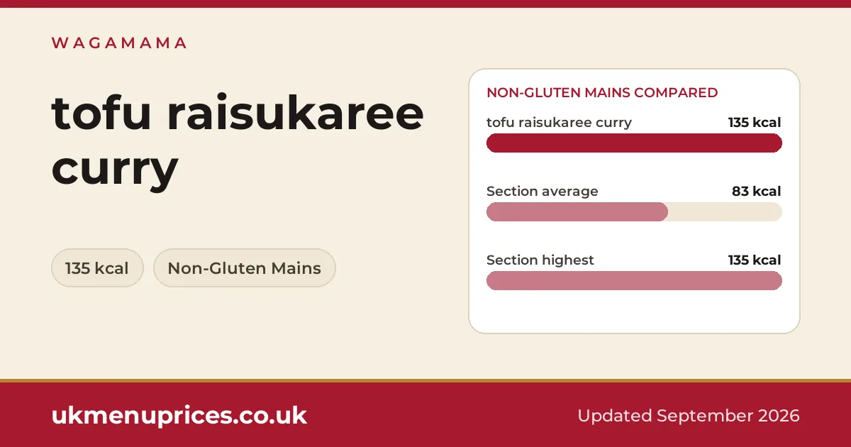 Wagamama tofu raisukaree curry