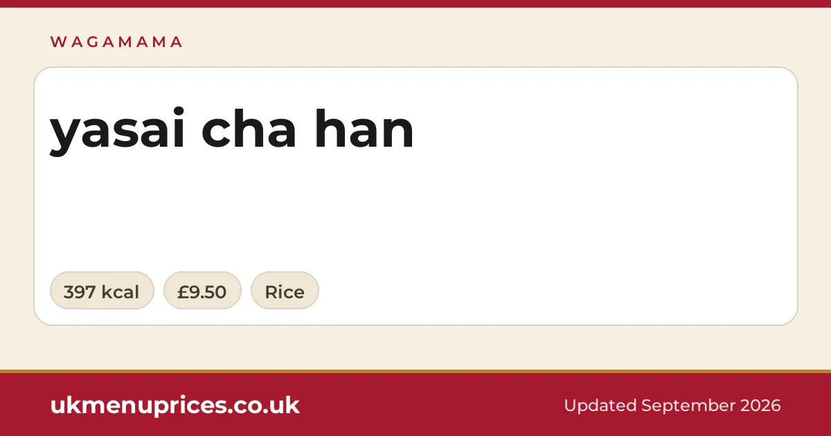 Wagamama yasai cha han