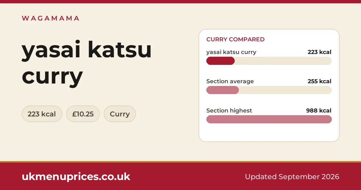 Wagamama yasai katsu curry
