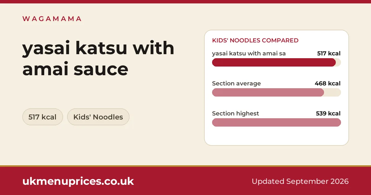 Wagamama yasai katsu with amai sauce