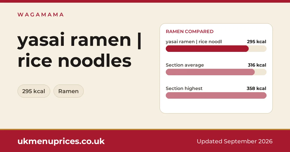 Wagamama yasai ramen | rice noodles