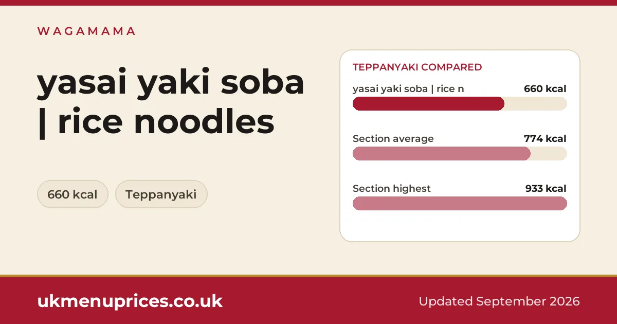 Wagamama yasai yaki soba | rice noodles