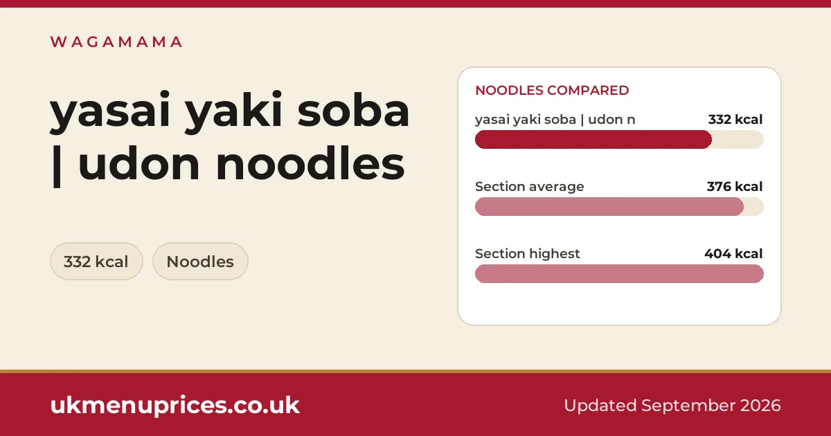 Wagamama yasai yaki soba | udon noodles