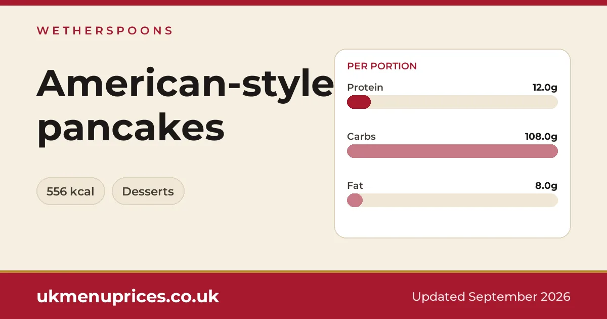 Wetherspoons American-style pancakes