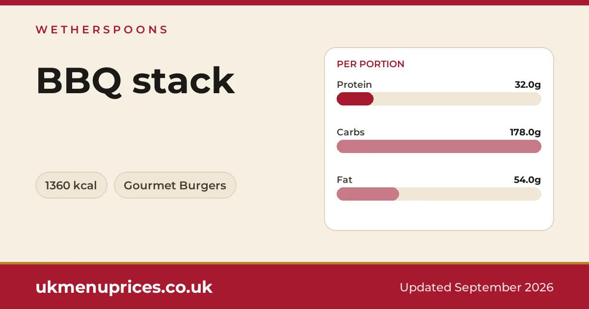 Wetherspoons BBQ stack