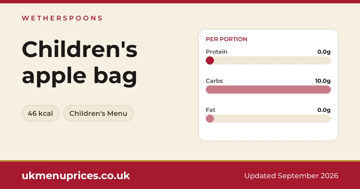 Wetherspoons Children's apple bag