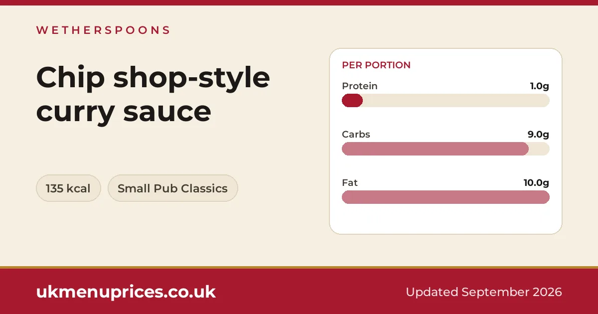 Wetherspoons Chip shop-style curry sauce