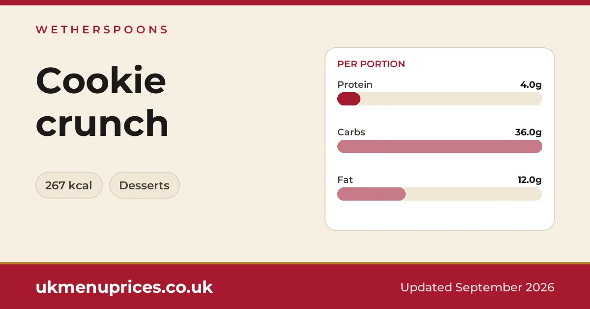 Wetherspoons Cookie crunch