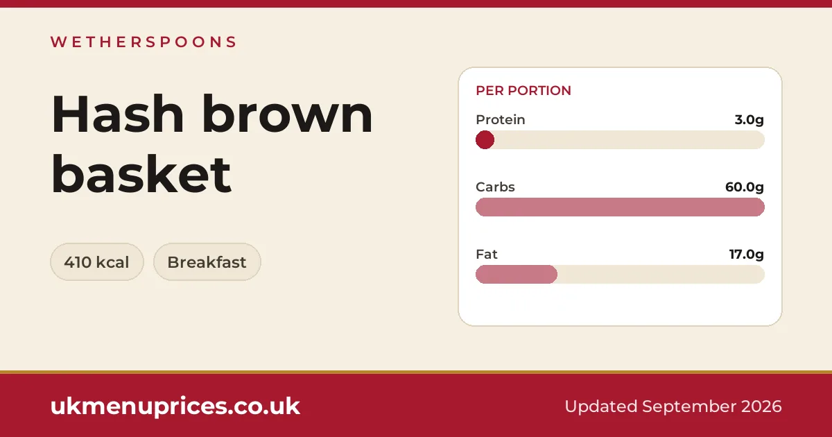 Wetherspoons Hash brown basket