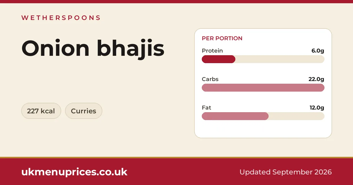 Wetherspoons Onion bhajis