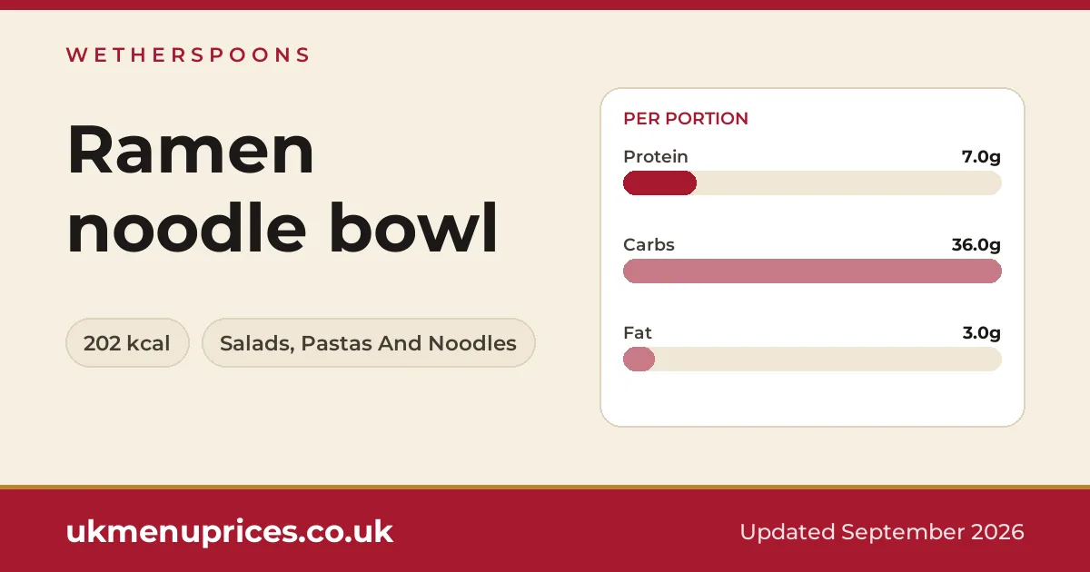 Wetherspoons Ramen noodle bowl