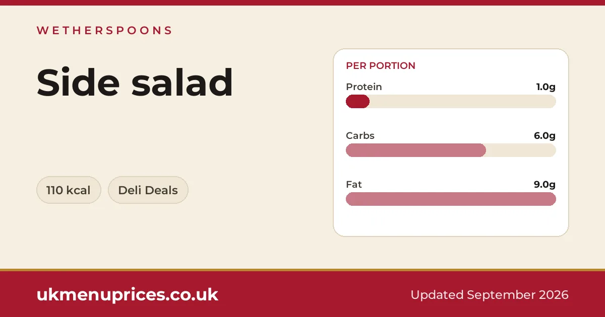 Wetherspoons Side salad