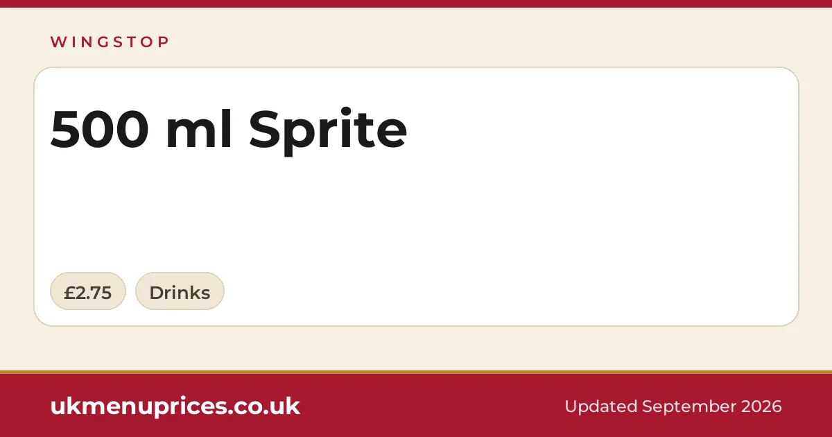 Wingstop 500 ml Sprite
