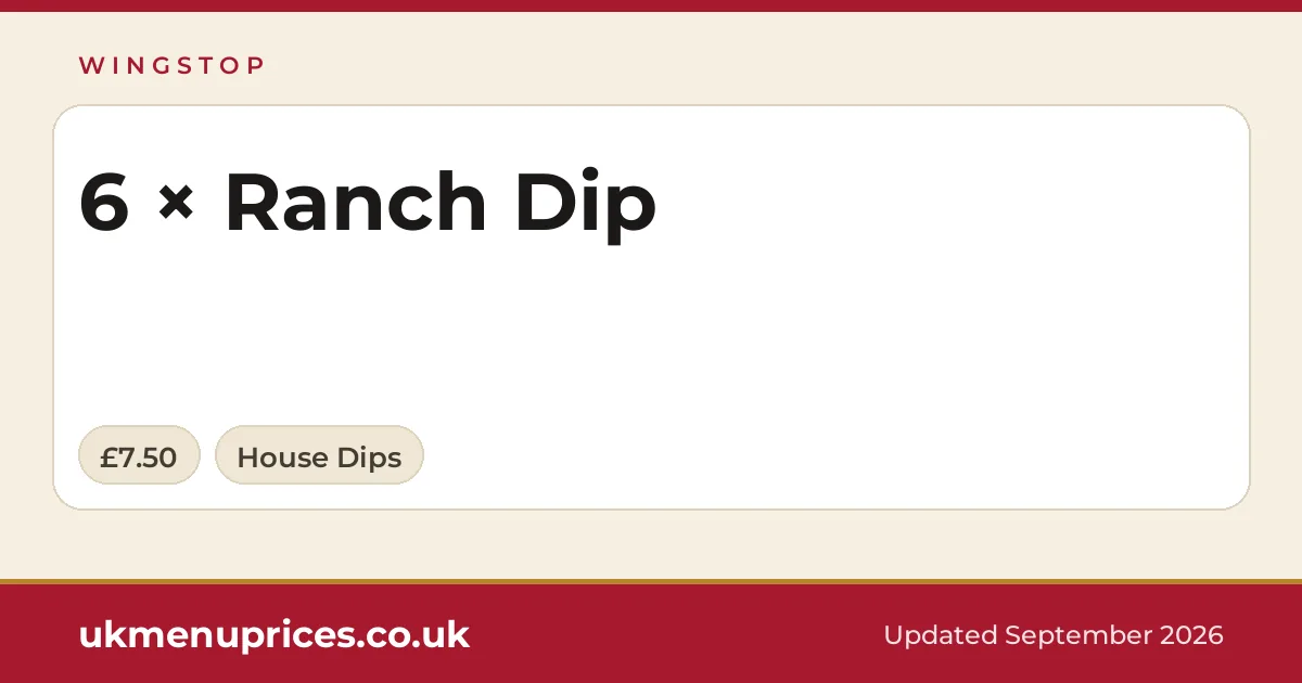 Wingstop 6 × Ranch Dip