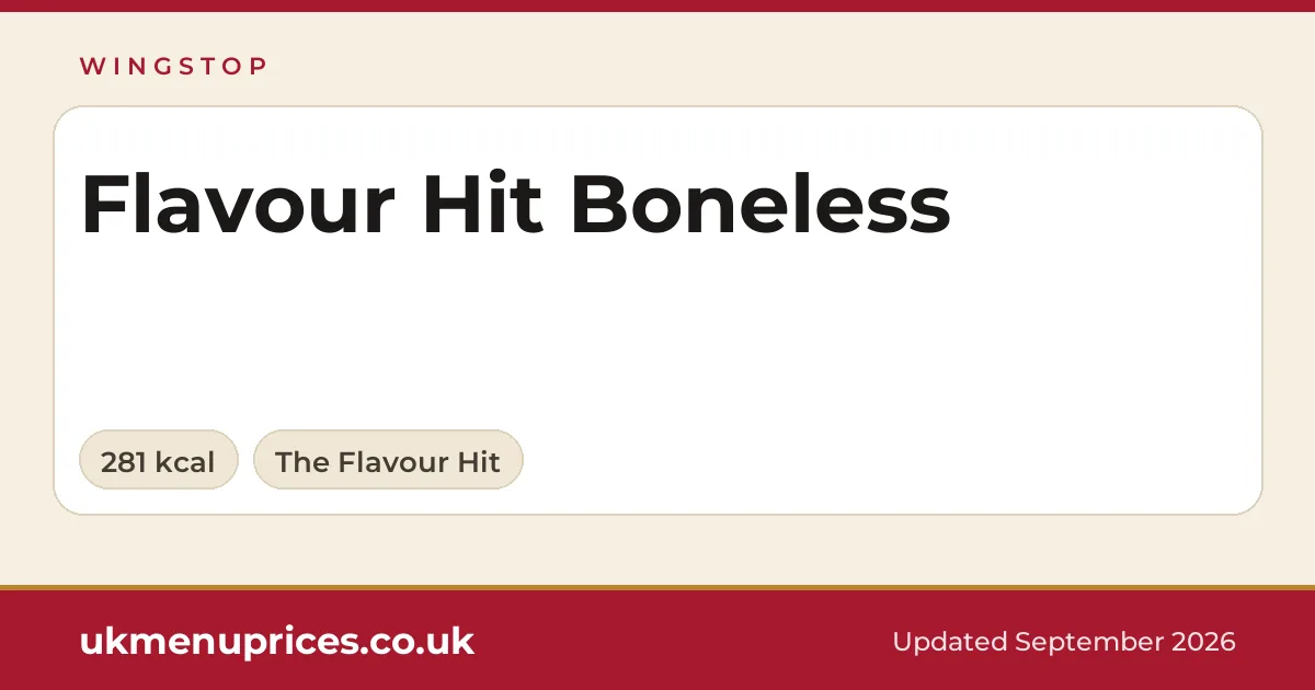 Wingstop Flavour Hit Boneless
