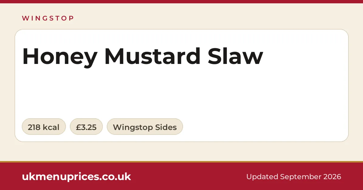 Wingstop Honey Mustard Slaw