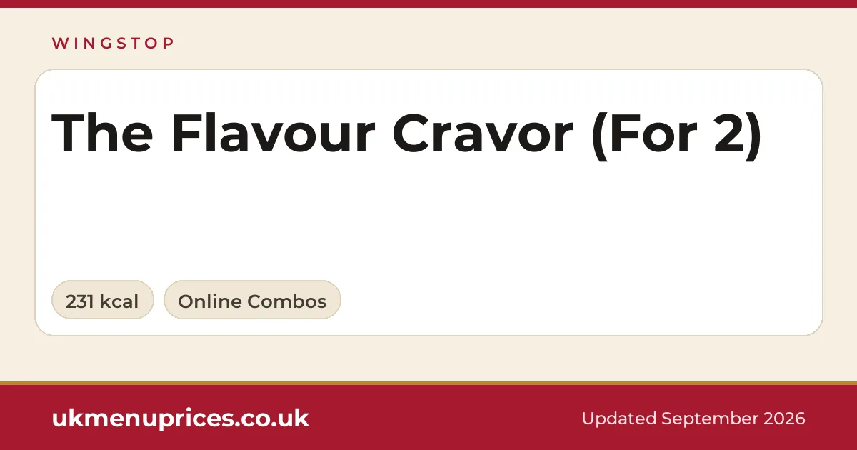 Wingstop The Flavour Cravor (For 2)