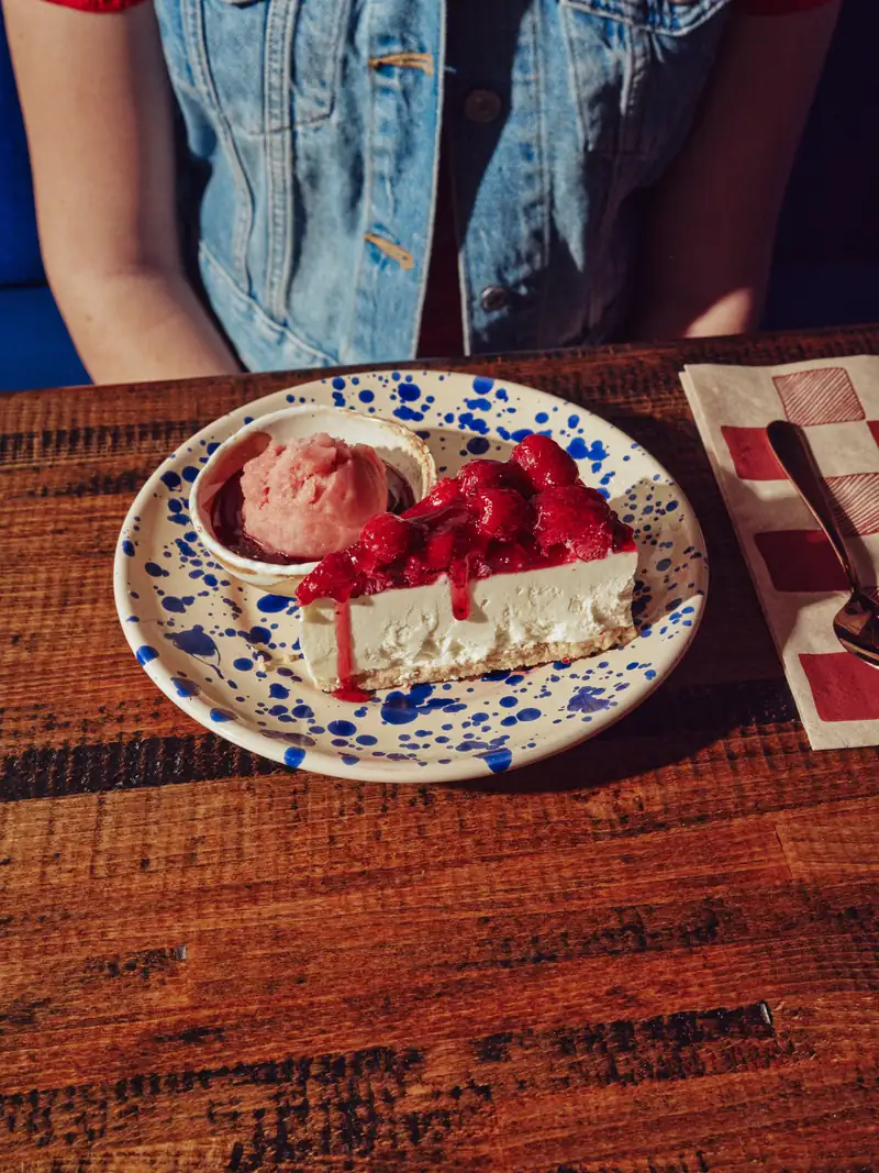 Raspberry Collins Cheesecake at Zizzi