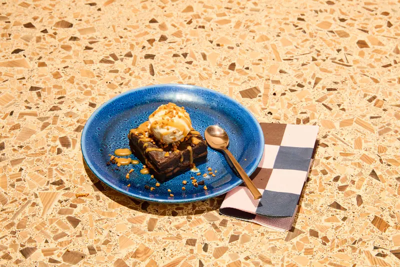Salted Caramel Chocolate Brownie at Zizzi