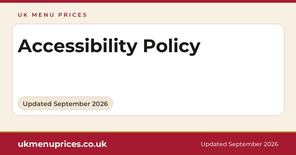 Accessibility Policy
