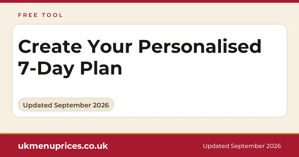 Restaurant meal planner