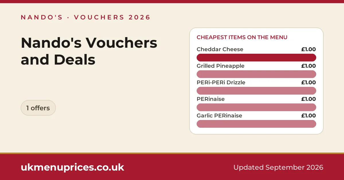 Nando's vouchers