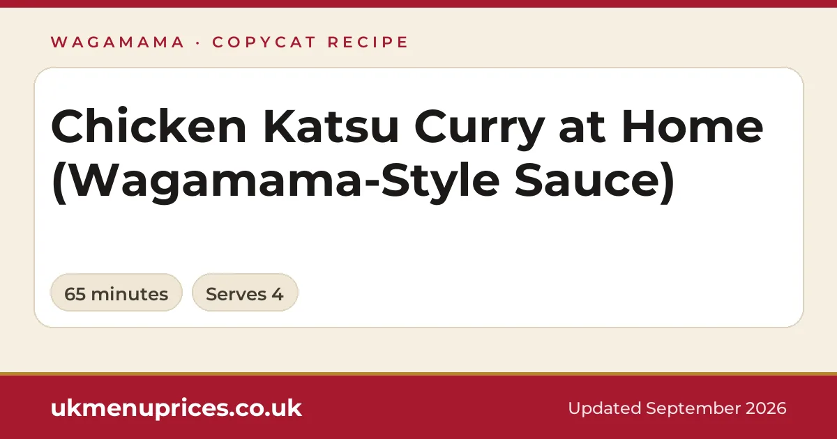 Chicken katsu curry at home recipe