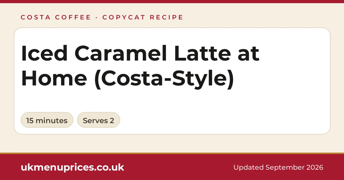 Iced caramel latte at home recipe