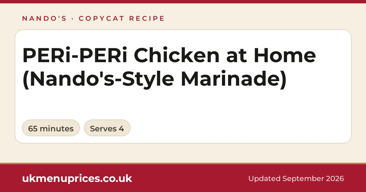 Peri-peri chicken at home recipe