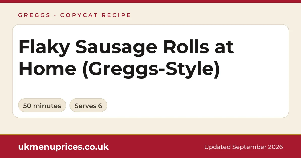 Flaky sausage rolls at home recipe