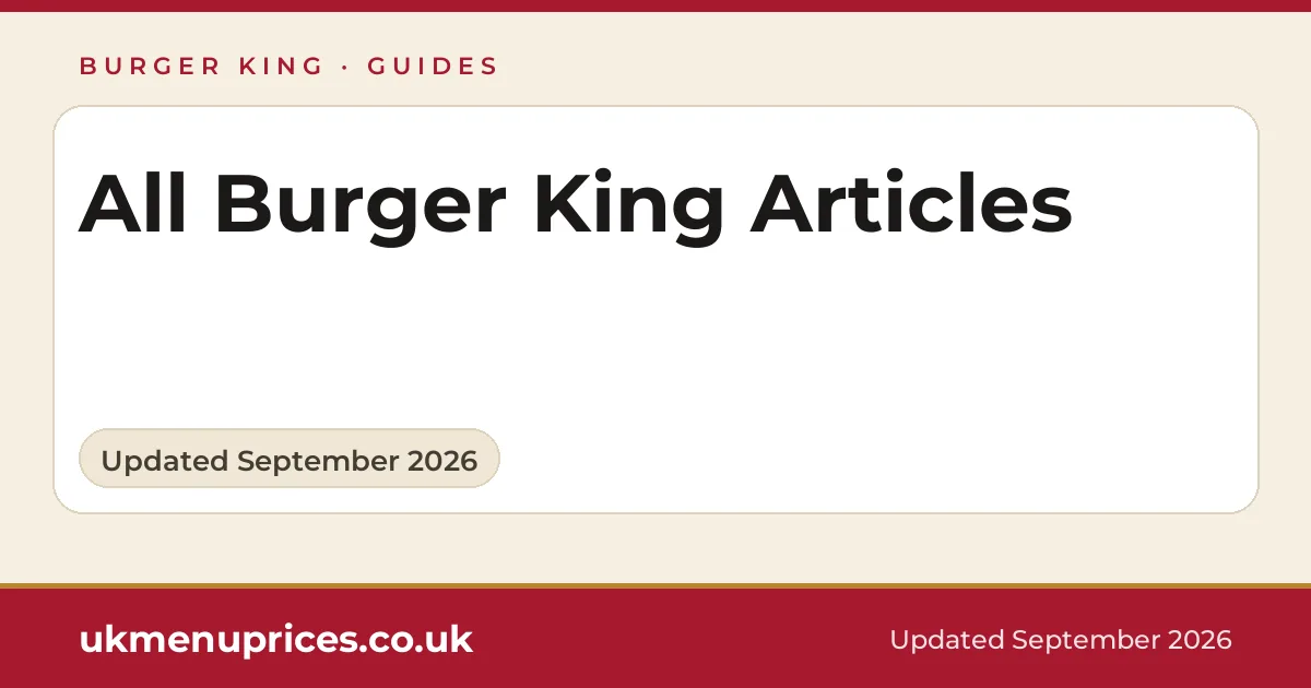Burger King articles