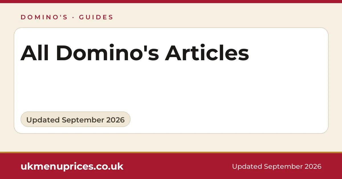 Domino's articles