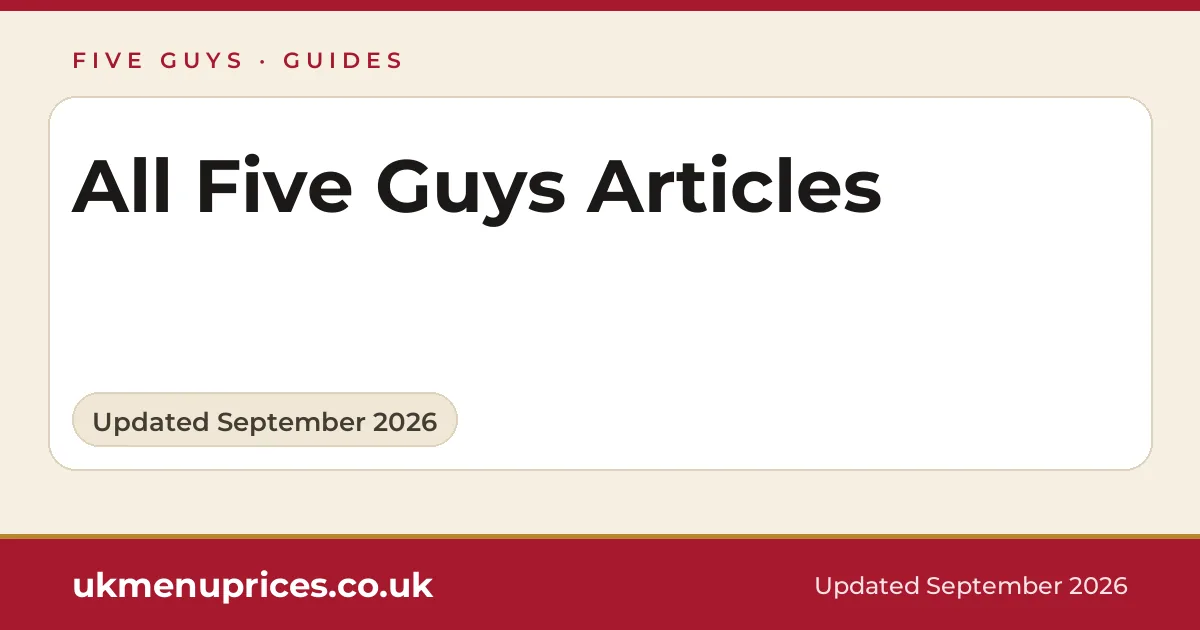 Five Guys articles