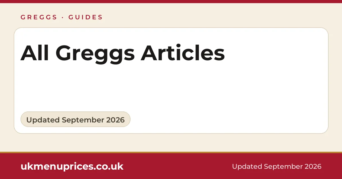 Greggs articles