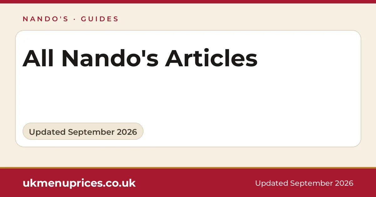 Nando's articles