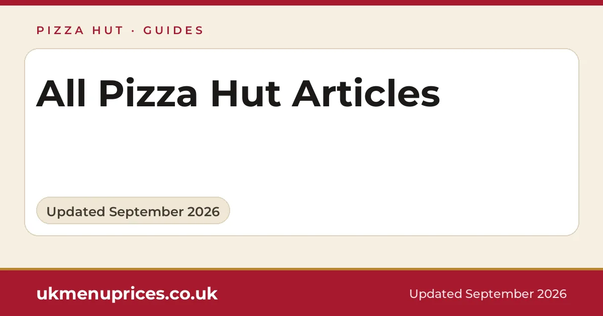 Pizza Hut articles