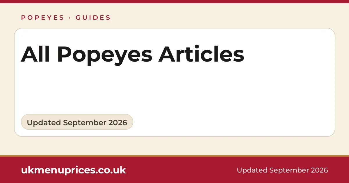 Popeyes articles